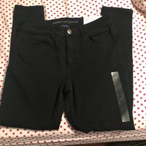 NWT American Eagle black high rise skinny jeans
